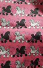Poodle Bed - Party Poodles - Pink with Black & White Poodles