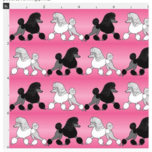 Poodle Bed - Pink with Black & White Poodles
