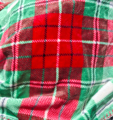 Fuzzy Jammie - holiday plaid