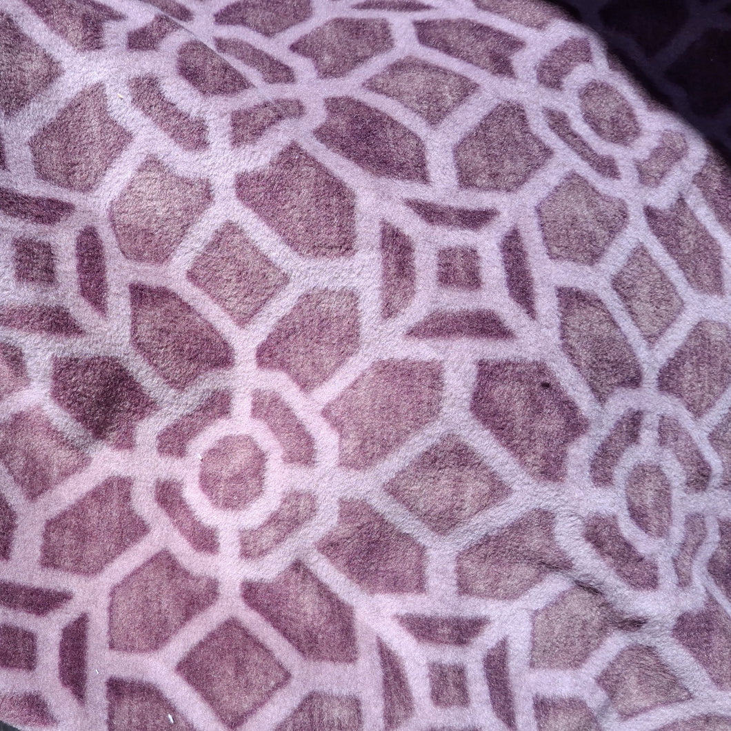 Luxe Fleece - purple windowpane
