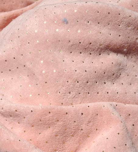 Fuzzy Jammie - pink with gold