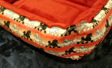 Poodle Bed - Red & White with Black & White Poodles