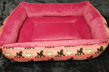 Poodle Bed - Party Poodles - Pink with Black & White Poodles