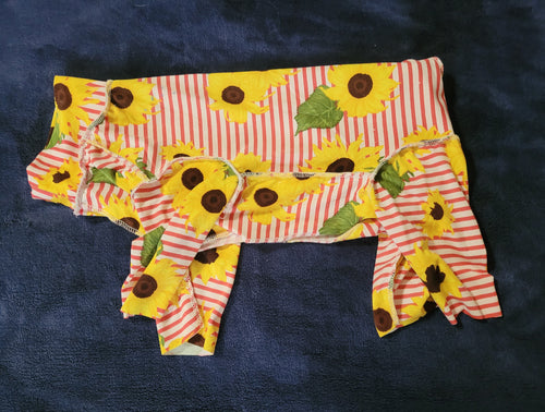 Double brushed - stripes & sunflowers