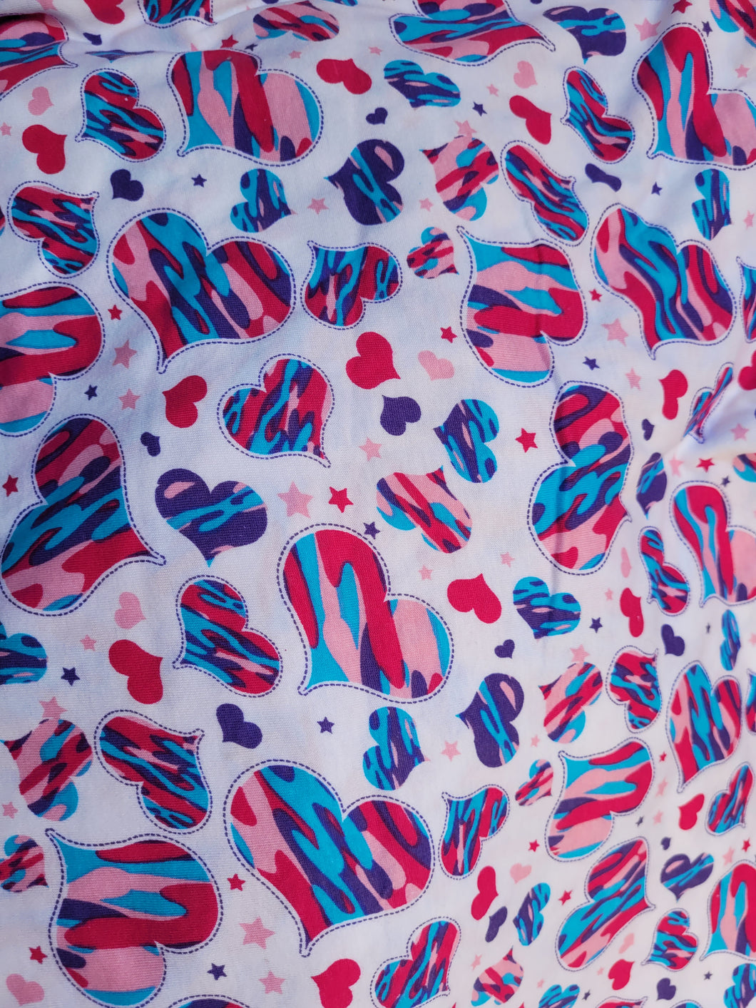 NEW!  Knit - tie dye hearts