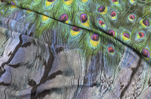 New! Nylon Knit - peacock