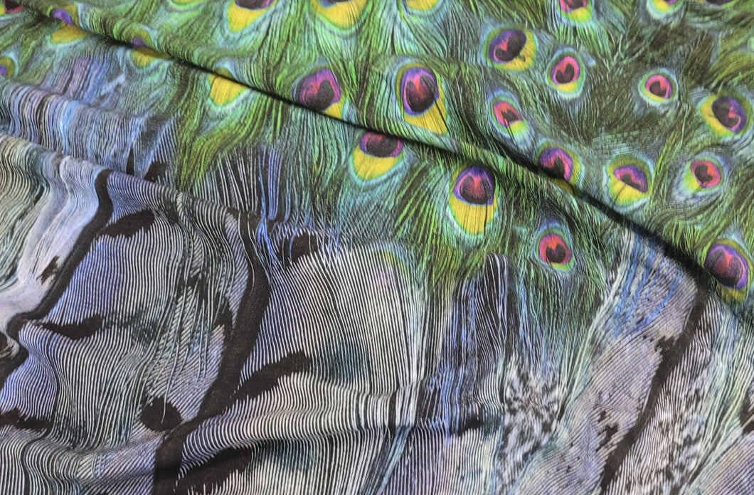 New! Nylon Knit - peacock