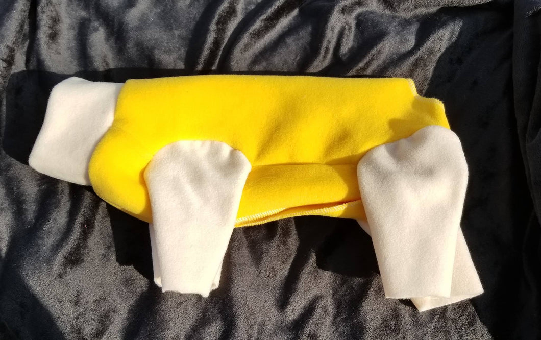 Plush Fleece - Yellow with Cream