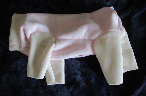 Luxe Fleece - Pink with cream legs