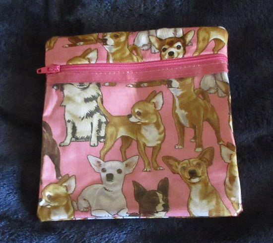 Leash Bag / Make-up Bag Chihuahuas