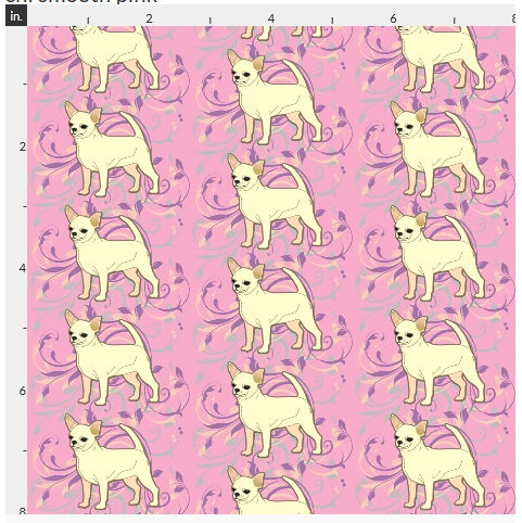 Chihuahua - Pink with Cream Smooth Coat