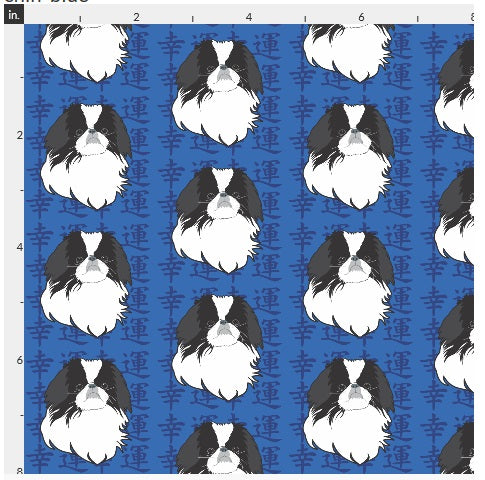 Japanese Chin Crate Mat - Blue