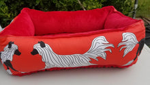 Crested Beds - LARGE Design Red Trotting